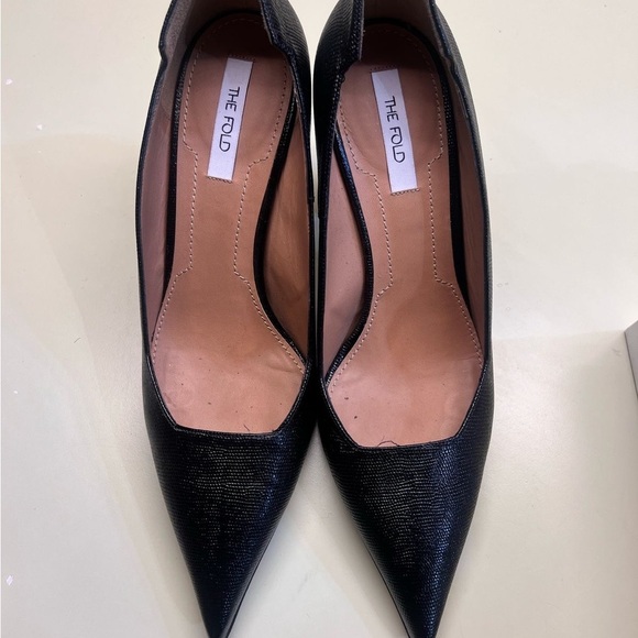 THE FOLD MADE IN ITALY NWT Black High-Heeled Pointed-Toe Pumps - Picture 8 of 10